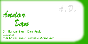 andor dan business card